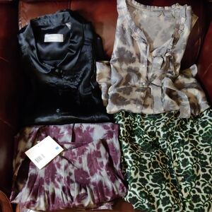 NEW Liz Claiborne Bundle 4 Piece- Skirt, Sleeveless Top And 2 Blouses With Tags